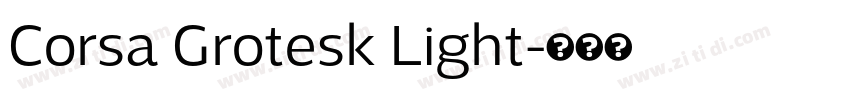 Corsa Grotesk Light字体转换